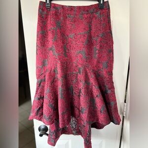 Rachel Parcell Fit & Flare High Low Skirt